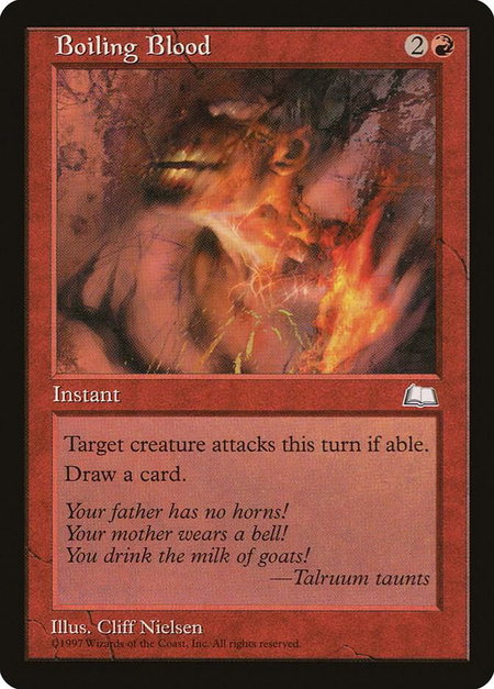 Boiling Blood - Weatherlight Magic: The Gathering trading card