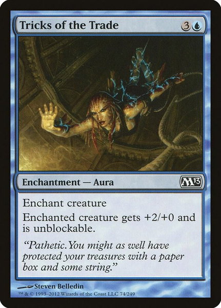 Tricks of the Trade trading card from Magic 2013 (M13) Tricks of the Trade - Magic 2013 (M13) Magic: The Gathering trading card