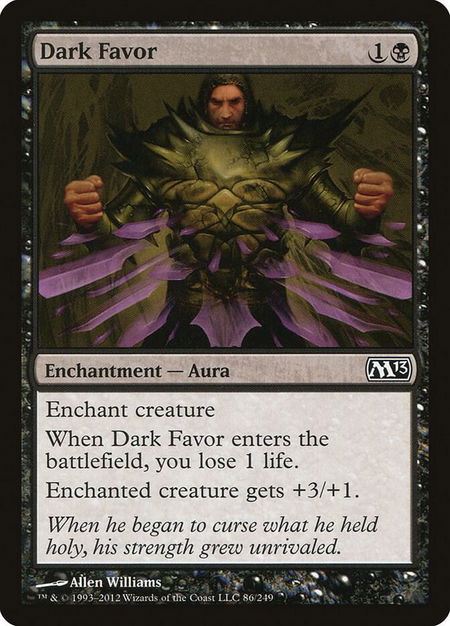 Dark Favor - Magic 2013 (M13) Magic: The Gathering trading card