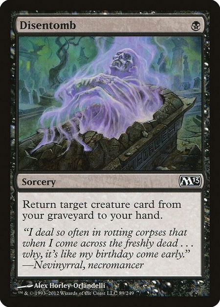 Disentomb - Magic 2013 (M13) Magic: The Gathering trading card
