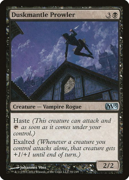 Duskmantle Prowler trading card from Magic 2013 (M13) Duskmantle Prowler - Magic 2013 (M13) Magic: The Gathering trading card