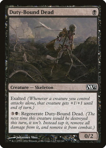 Duty-Bound Dead trading card from Magic 2013 (M13) Duty-Bound Dead - Magic 2013 (M13) Magic: The Gathering trading card