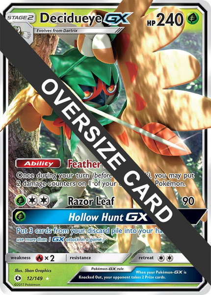 Decidueye GX - 12/149 (Decidueye GX Challenge Box) trading card from Jumbo Cards Decidueye GX - 12/149 (Decidueye GX Challenge Box) - Jumbo Cards Pokémon trading card