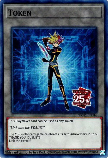 Token: Playmaker trading card from Rage of the Abyss Token: Playmaker - Rage of the Abyss YuGiOh trading card