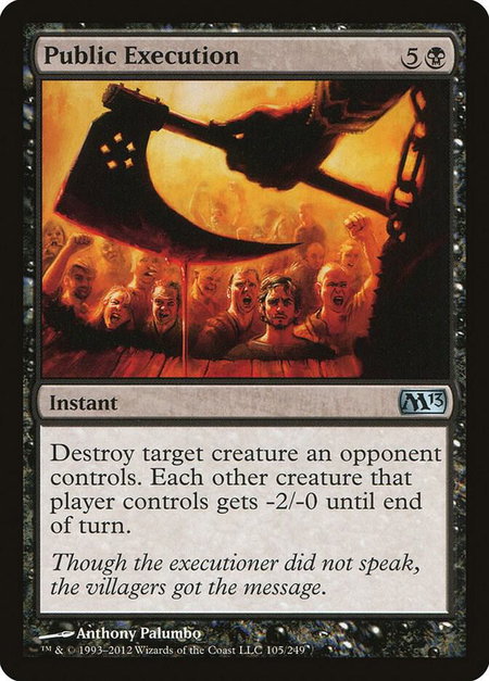 Public Execution - Magic 2013 (M13) Magic: The Gathering trading card
