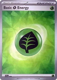 Basic Grass Energy (Cracked Ice Holo) - SVE: Scarlet & Violet Energies (SVE) #009 - Common Pokémon Trading Card