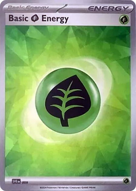 Basic Grass Energy (Cracked Ice Holo) - SVE: Scarlet & Violet Energies Pokémon trading card
