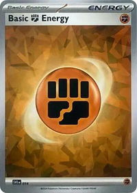 Basic Fighting Energy (Cracked Ice Holo) - SVE: Scarlet & Violet Energies (SVE) #014 - Common Pokémon Trading Card