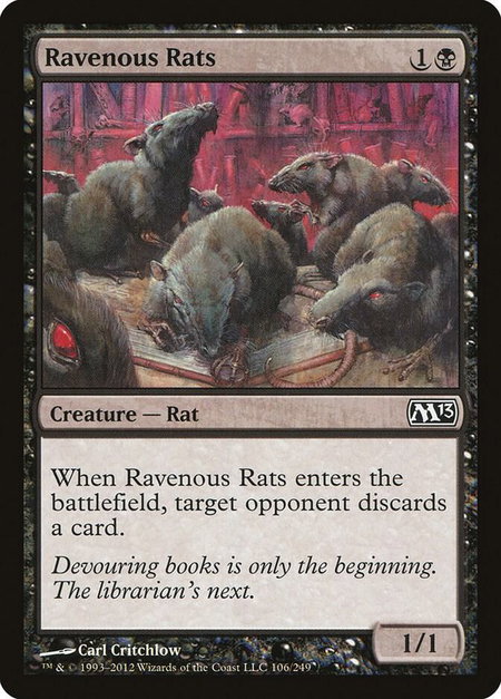 Ravenous Rats - Magic 2013 (M13) Magic: The Gathering trading card
