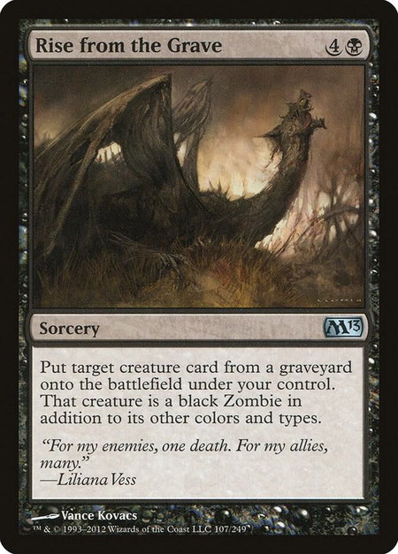 Rise from the Grave - Magic 2013 (M13) Magic: The Gathering trading card