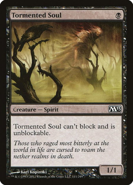 Tormented Soul - Magic 2013 (M13) Magic: The Gathering trading card
