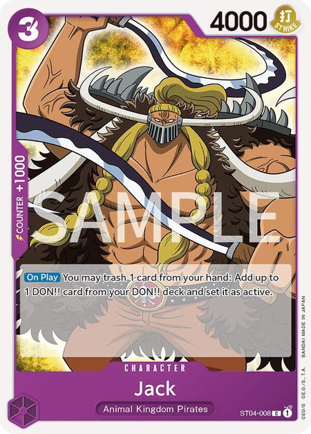 Jack - Revision Pack Cards One Piece trading card
