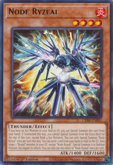 Node Ryzeal - Crossover Breakers YuGiOh trading card