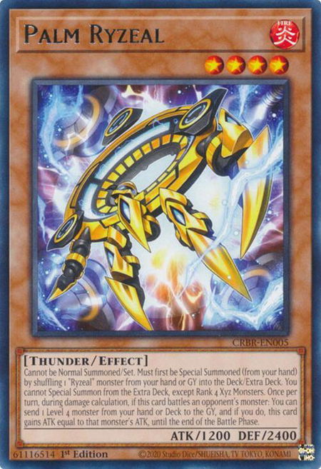 Palm Ryzeal - Crossover Breakers YuGiOh trading card