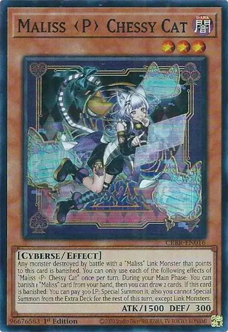 Maliss P Chessy Cat - Crossover Breakers YuGiOh trading card