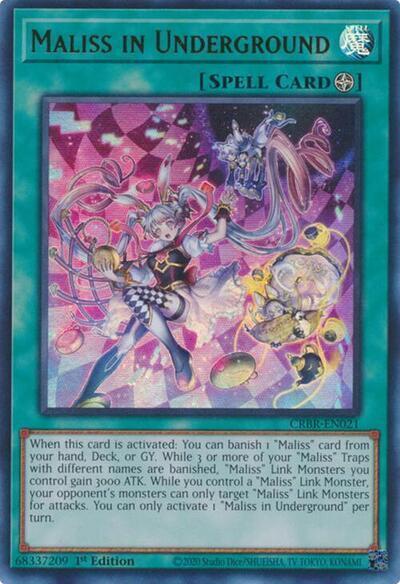 Maliss in Underground - Crossover Breakers YuGiOh trading card