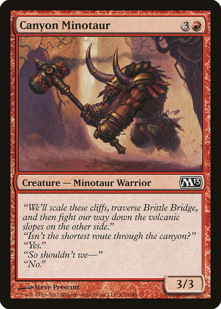 Canyon Minotaur - Magic 2013 (M13) Magic: The Gathering trading card