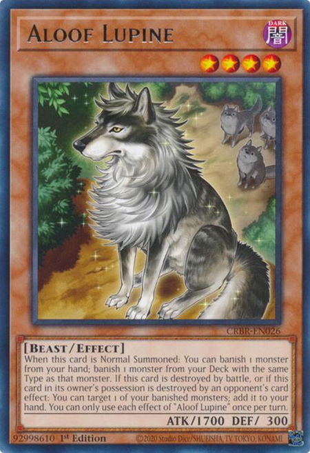 Aloof Lupine - Crossover Breakers YuGiOh trading card