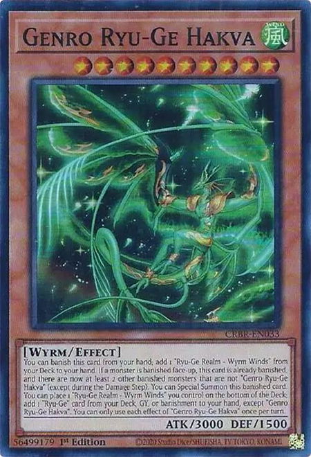 Genro Ryu-Ge Hakva - Crossover Breakers YuGiOh trading card