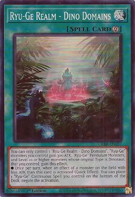 Ryu-Ge Realm - Dino Domains (SR) - Crossover Breakers YuGiOh trading card