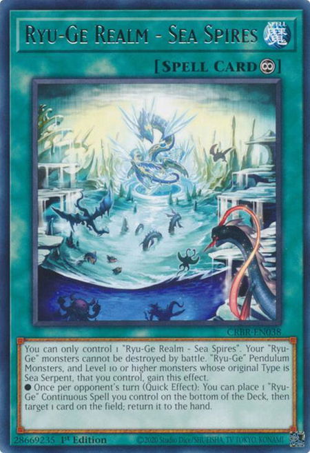 Ryu-Ge Realm - Sea Spires - Crossover Breakers YuGiOh trading card