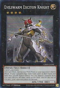 Evilswarm Exciton Knight (SR) - Crossover Breakers (CRBR) #CRBR-EN048 - Super Rare YuGiOh Trading Card