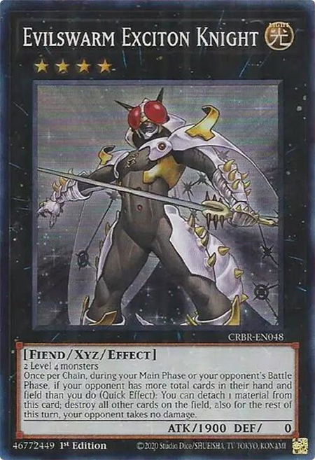 Evilswarm Exciton Knight (SR) - Crossover Breakers YuGiOh trading card