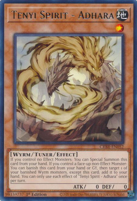 Tenyi Spirit - Adhara - Crossover Breakers YuGiOh trading card