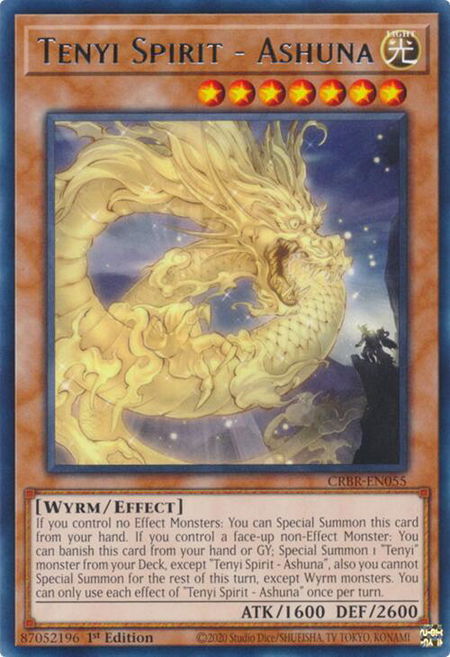 Tenyi Spirit - Ashuna - Crossover Breakers YuGiOh trading card