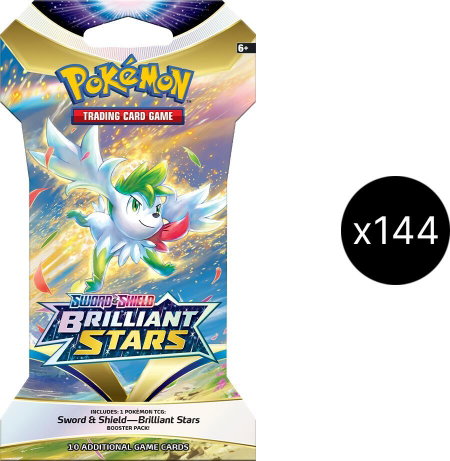 Brilliant Stars Sleeved Booster Pack Case trading card from SWSH09: Brilliant Stars Brilliant Stars Sleeved Booster Pack Case - SWSH09: Brilliant Stars Pokémon trading card