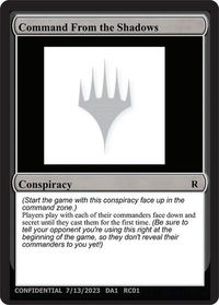 Command From the Shadows - Un-Known Event Playtest Cards  #null - Rare Magic: The Gathering Trading Card