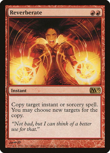 Reverberate trading card from Magic 2013 (M13) Reverberate - Magic 2013 (M13) Magic: The Gathering trading card