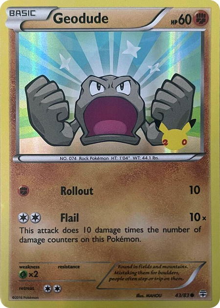Geodude (Stamped) - Generations Pokémon trading card