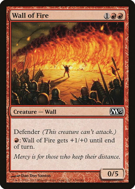 Wall of Fire - Magic 2013 (M13) Magic: The Gathering trading card