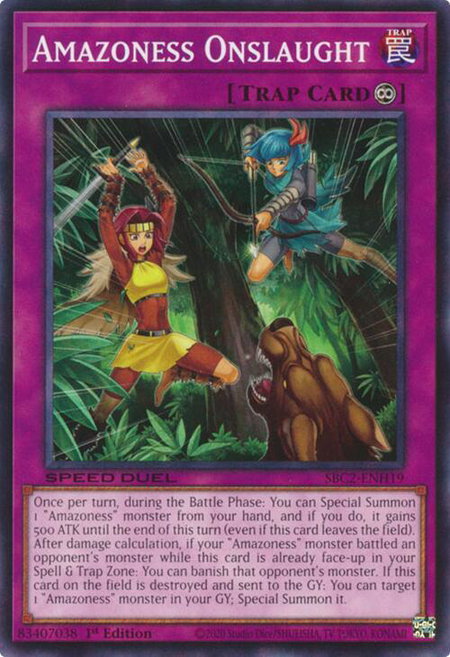 Amazoness Onslaught - Speed Duel: Battle City Finals YuGiOh trading card