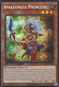 Amazoness Princess (PSR) - Speed Duel: Battle City Finals (SBC2) #SBC2-ENH09 - Prismatic Secret Rare YuGiOh Trading Card