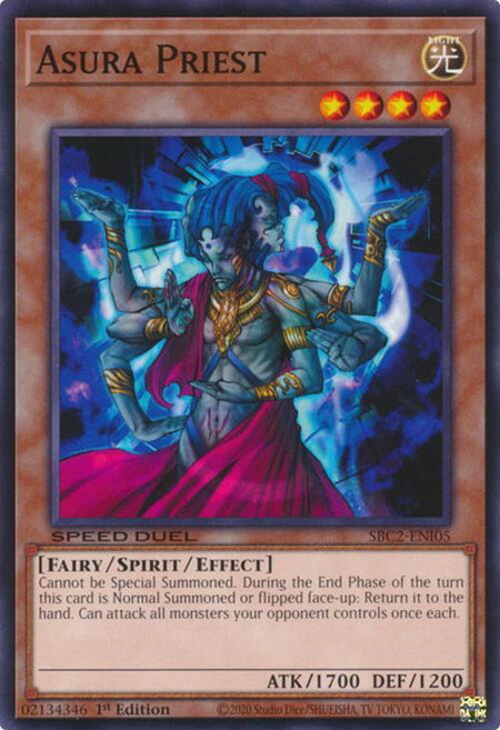Asura Priest - Speed Duel: Battle City Finals YuGiOh trading card