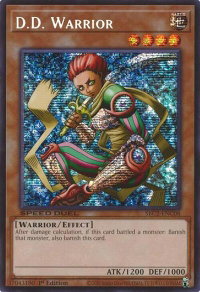 D.D. Warrior (PSR) - Speed Duel: Battle City Finals (SBC2) #SBC2-ENC08 - Prismatic Secret Rare YuGiOh Trading Card