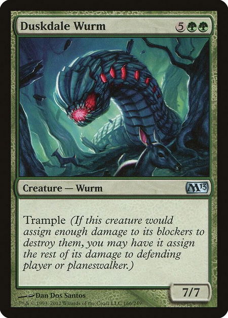 Duskdale Wurm - Magic 2013 (M13) Magic: The Gathering trading card