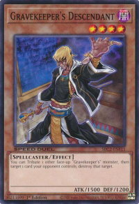 Gravekeeper's Descendant - Speed Duel: Battle City Finals (SBC2) #SBC2-ENF11 - Common / Short Print YuGiOh Trading Card