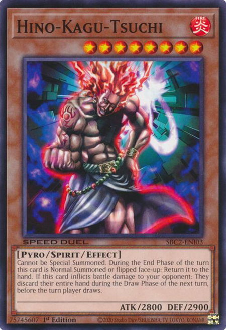 Hino-Kagu-Tsuchi - Speed Duel: Battle City Finals YuGiOh trading card