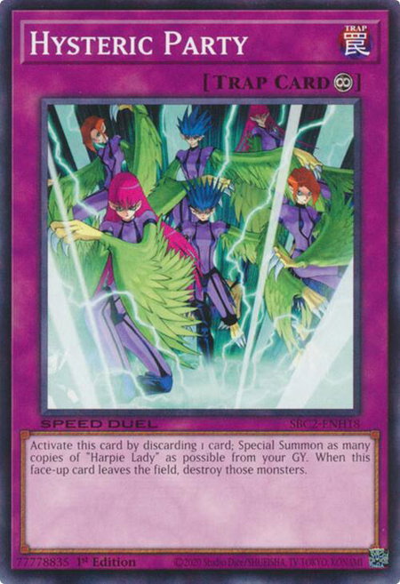 Hysteric Party - Speed Duel: Battle City Finals YuGiOh trading card