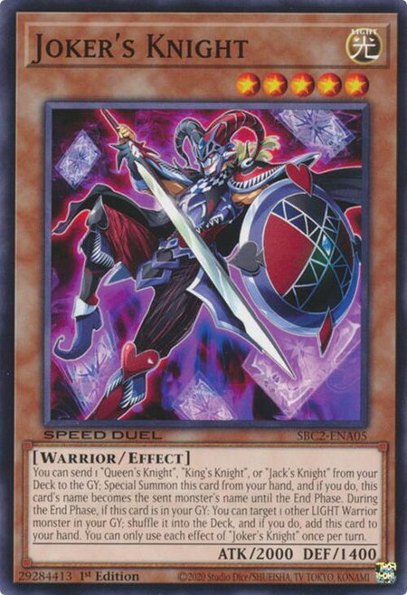 Joker's Knight - Speed Duel: Battle City Finals YuGiOh trading card