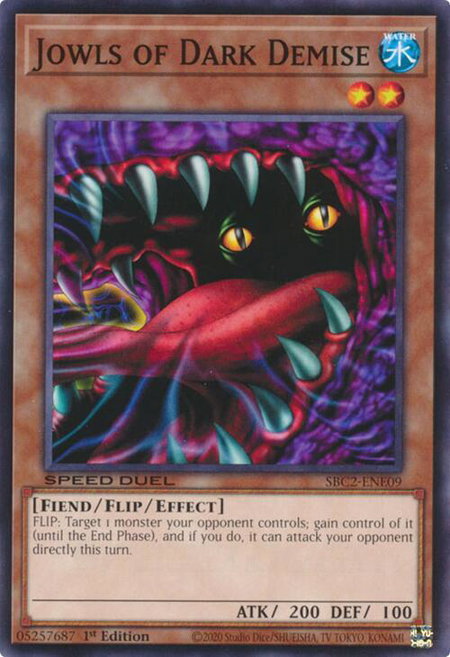 Jowls of Dark Demise - Speed Duel: Battle City Finals YuGiOh trading card
