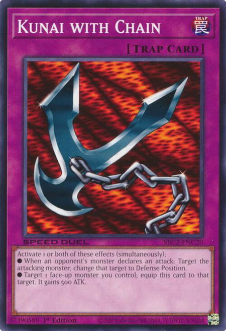 Kunai with Chain - Speed Duel: Battle City Finals YuGiOh trading card