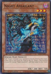 Night Assailant - Speed Duel: Battle City Finals (SBC2) #SBC2-ENE12 - Common / Short Print YuGiOh Trading Card