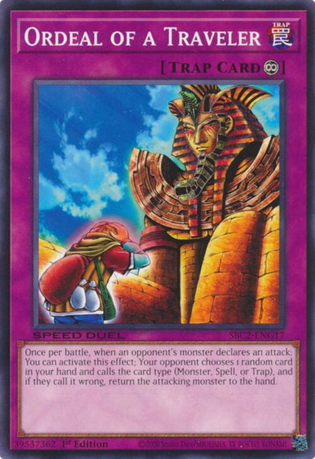 Ordeal of a Traveler - Speed Duel: Battle City Finals YuGiOh trading card