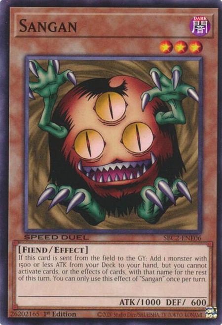 Sangan - Speed Duel: Battle City Finals YuGiOh trading card