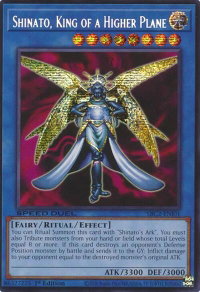 Shinato, King of a Higher Plane (PSR) - Speed Duel: Battle City Finals (SBC2) #SBC2-ENI01 - Prismatic Secret Rare YuGiOh Trading Card
