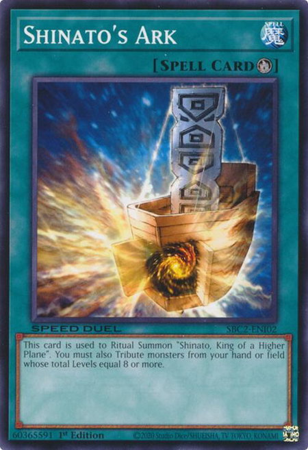 Shinato's Ark - Speed Duel: Battle City Finals YuGiOh trading card
